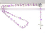 Frosted Ametrine gemstone rosary beads