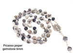 Picasso Jasper gemstone rosary beads