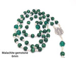 Malachite Gemstone rosary beads