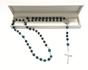 Malachite Green Gemstone rosary beads