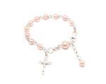 Natural Pink Cultured Pearl Rosary bracelet - 5mm pearls