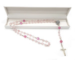 Rose Quartz Gemstone rosary beads