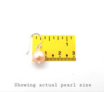 Natural Pink Pearl earrings 15mm hooks - AAA Grade