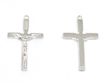White CRYSTAL Pearl & Pink Cultured Pearl Rosary Beads - Traditional Crucifix