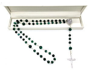 NEW! - Green Fuchsite Gemstone Rosary Beads