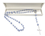 NEW! Angelite Blue Gemstone rosary beads