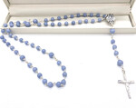 NEW! Angelite Blue Gemstone rosary beads