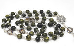 NEW! Serpentine Olive Green lace  Gemstone rosary beads