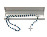 Montana Blue Austrian Crystal Rosary Beads
