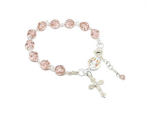 Swarovski Vintage Rose Crystal Rosary Bracelet
